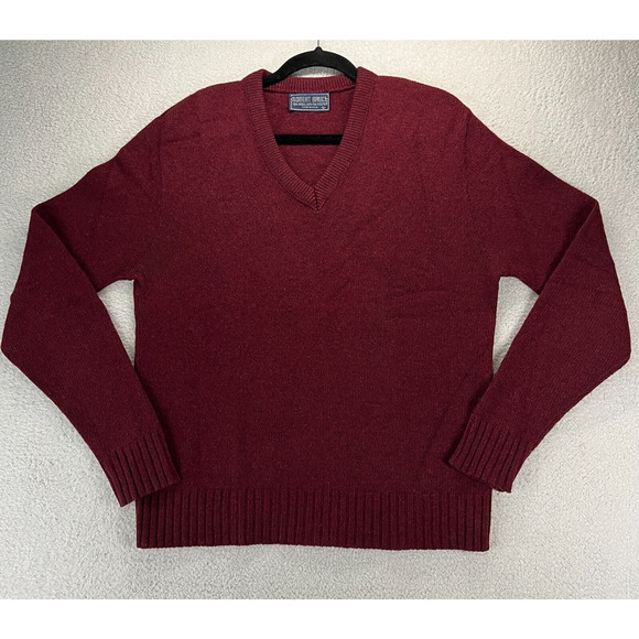Vintage Robert Bruce Wool Sweater Size L Made In USA Red EUC - Picture 1 of 6